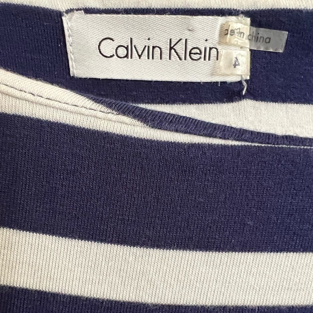 Calvin Klein Navy/White Cotton Stretch Dress Women’s size 4 - Picture 9 of 9
